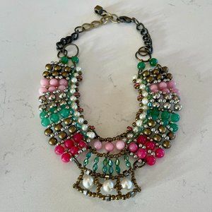 Pam Hiran for Anthropologie Beaded Statement Collar‎ Necklace